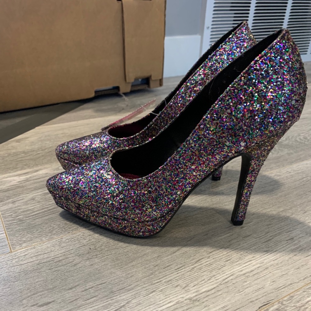 Sparkly pump heels